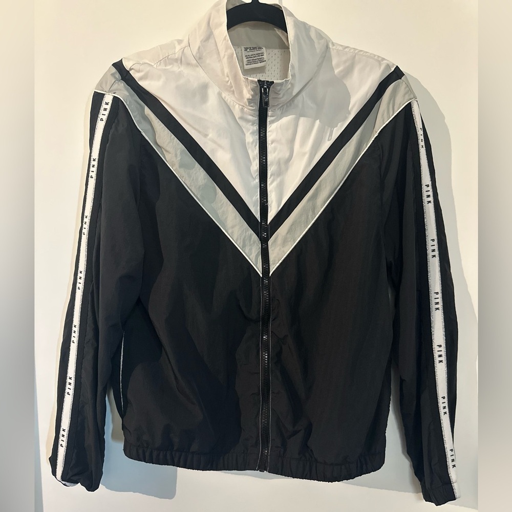 PINK Victoria's Secret Chevron Logo Windbreaker Jacket XS/S